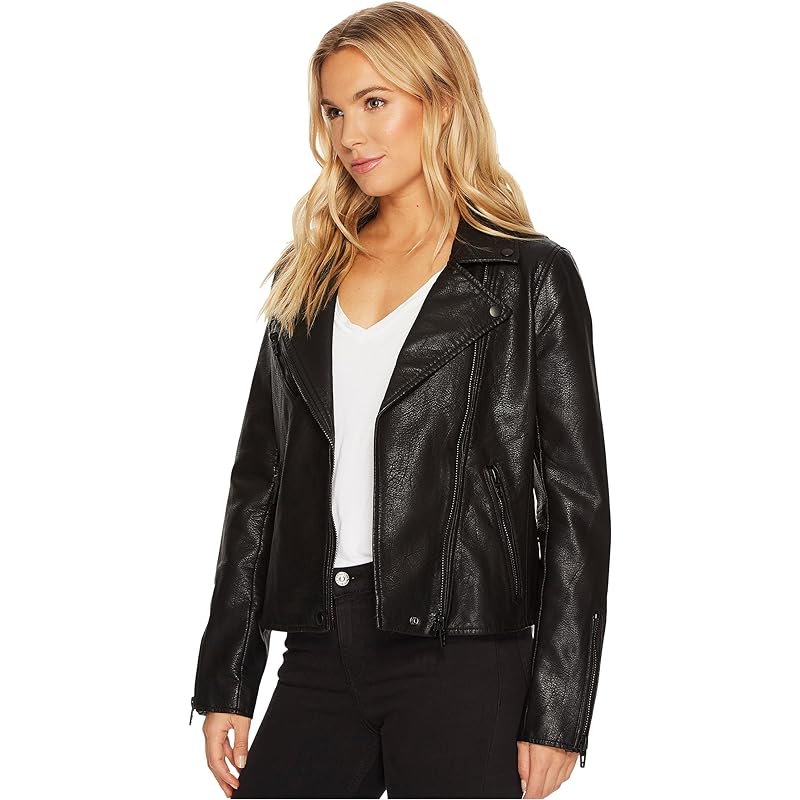 Women's Casual Autumn Jacket Fashionable Faux Leather Long Sleeve Zipper Jacket Jacket