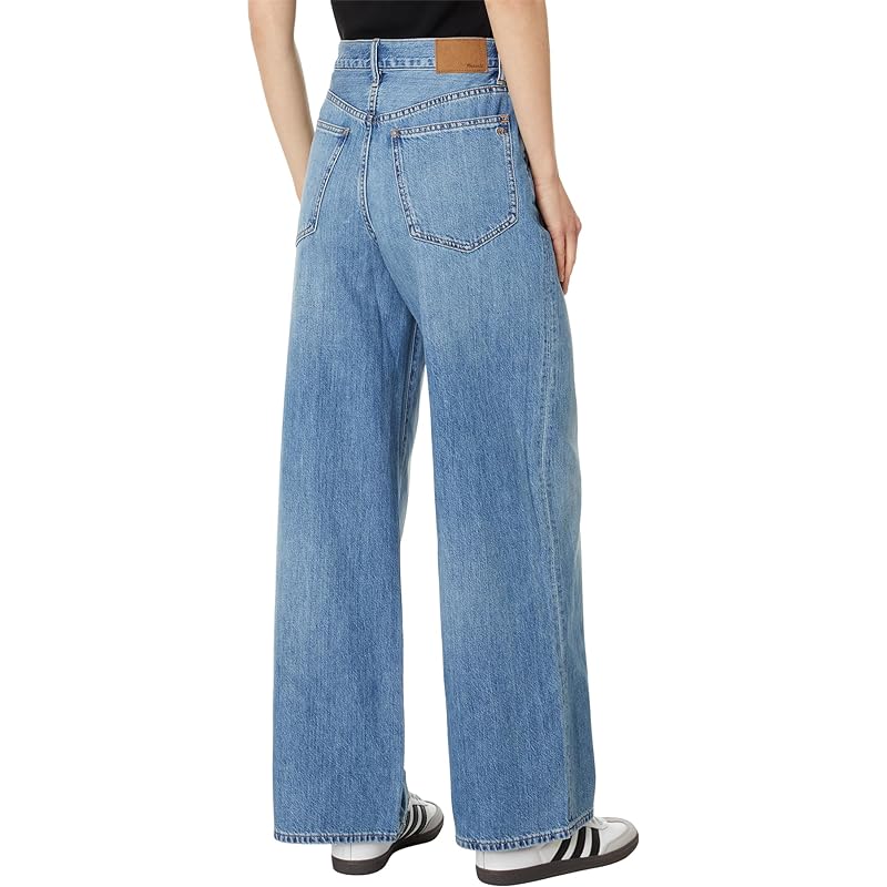 Women's Light Blue High Waist Jeans Loose Slim Str...