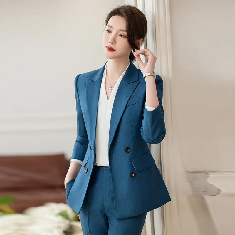 High Quality Fabric Formal Business Suit With Pants And Jacket For Women Office Ol Style Trousers Set