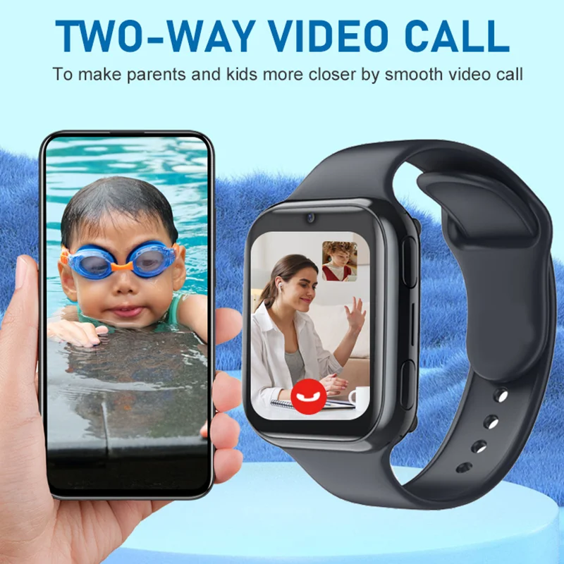 New 4G Kids Smartwatch - GPS, Wifi, Video Call, Sos, Waterproof with 8G Memory and GPS Precise Positioning