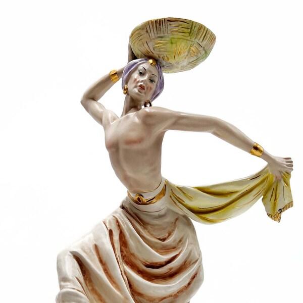 Ceramic Sculpture of Dancer Carved Statues, Handicrafts, Artworks, Sculptures, Home Decoration