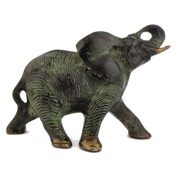 Antique Bronze Elephant Figurine, Vintage Elephant Statue, Elephant Bronze Sculpture