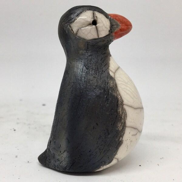 Art Handmade Small Puffin Ceramic Statue Ornaments Decorative Ceramic Crafts