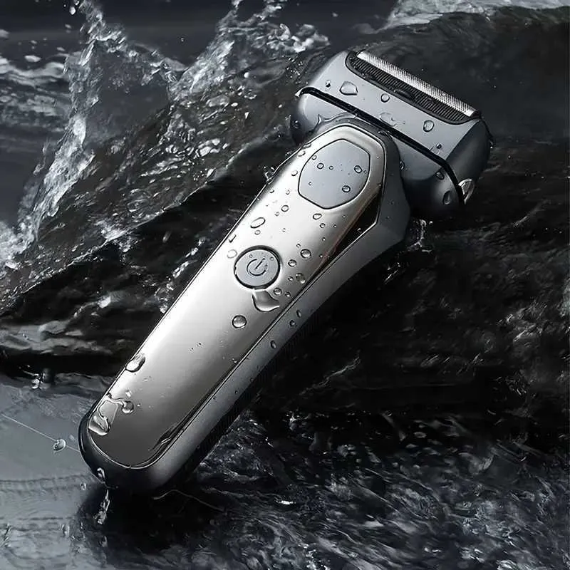 Double Speed Foil Electric Razor for Men, Waterproof, Wet/Dry Use, Pop-up Beard Trimmer