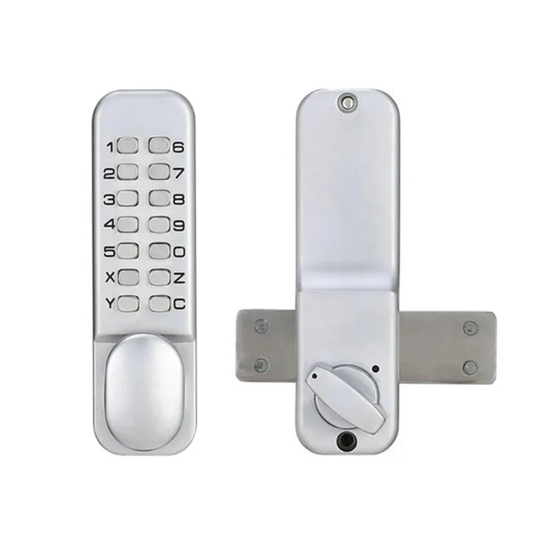 Waterproof Mechanical Digital Door Lock - Electronic Push Button Keypad with Keyless Code Combination Set