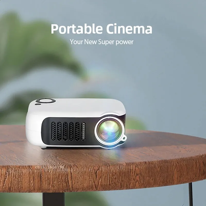 MINI Projector for Home Cinema, Portable 3D LED Projector, 4K/1080P, Smart TV BOX via HD Port