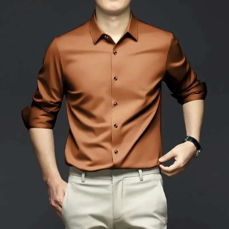 Men's Non-Iron Wrinkle Resistant Long Sleeve Busin...