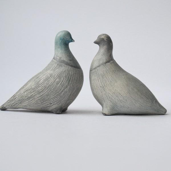 Ceramic Doves Wedding Cake Topper Little Dove Figurine Ceramic Bird Figurine Ceramic Dove Pigeon Decor