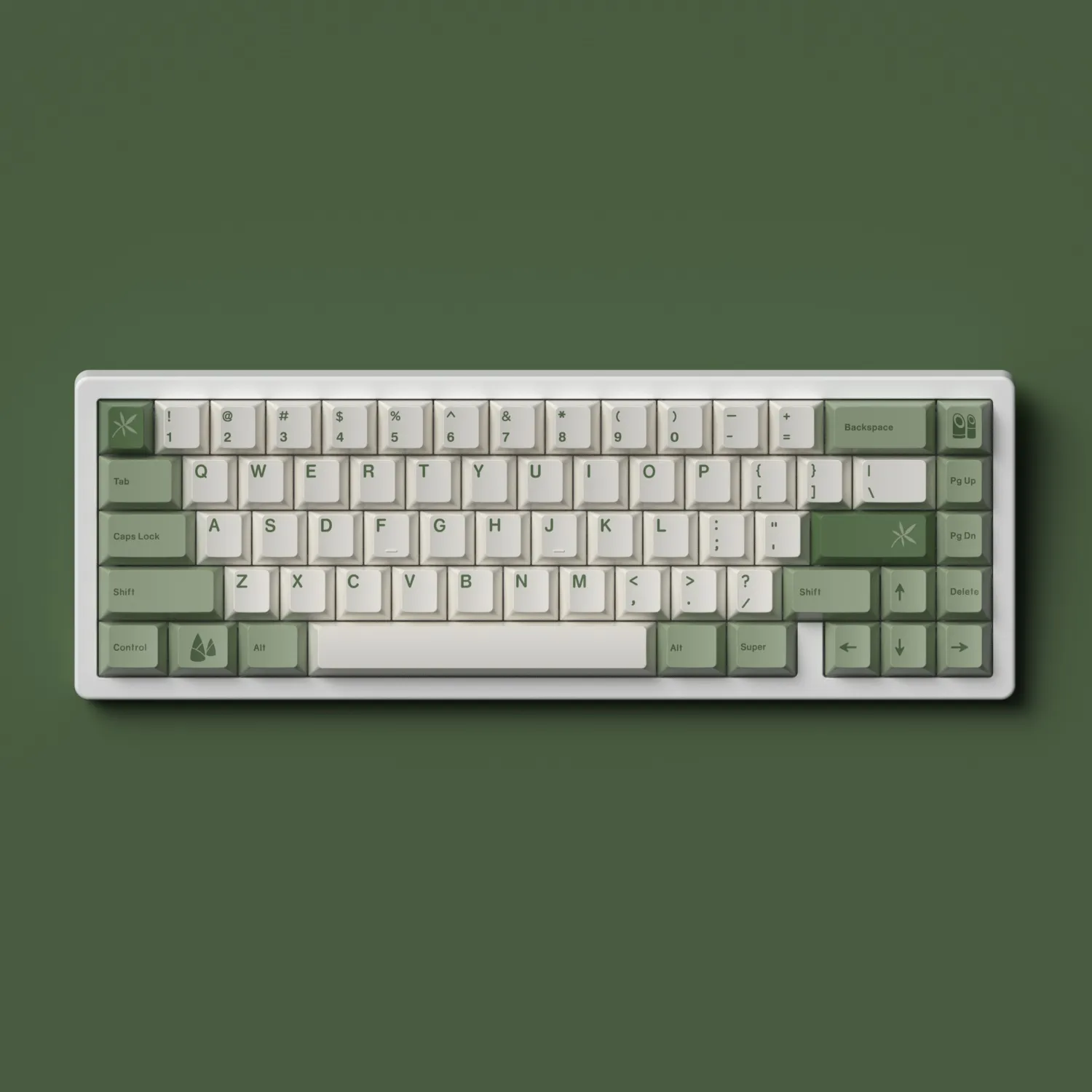 Green Bamboo Forest-Themed 145-Key Standard Backlit Mechanical Keyboard Keycaps Set for PC Gamers