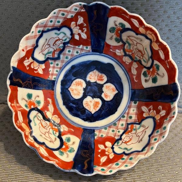 Antique Bowl, Painted Porcelain, Handmade