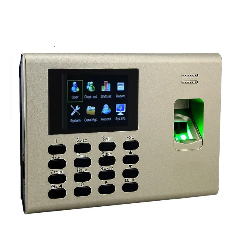 Recognition System Built In Battery USB TCP IP RFID Card Fingerprint Time Attendance Machine Clcok Recorder