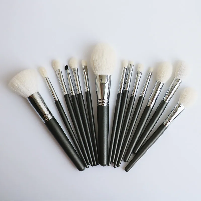 Makeup Brush 14 Makeup Brush Set Professional Natural Goat Hair Acrylic Handle Face Blend Makeup Brush