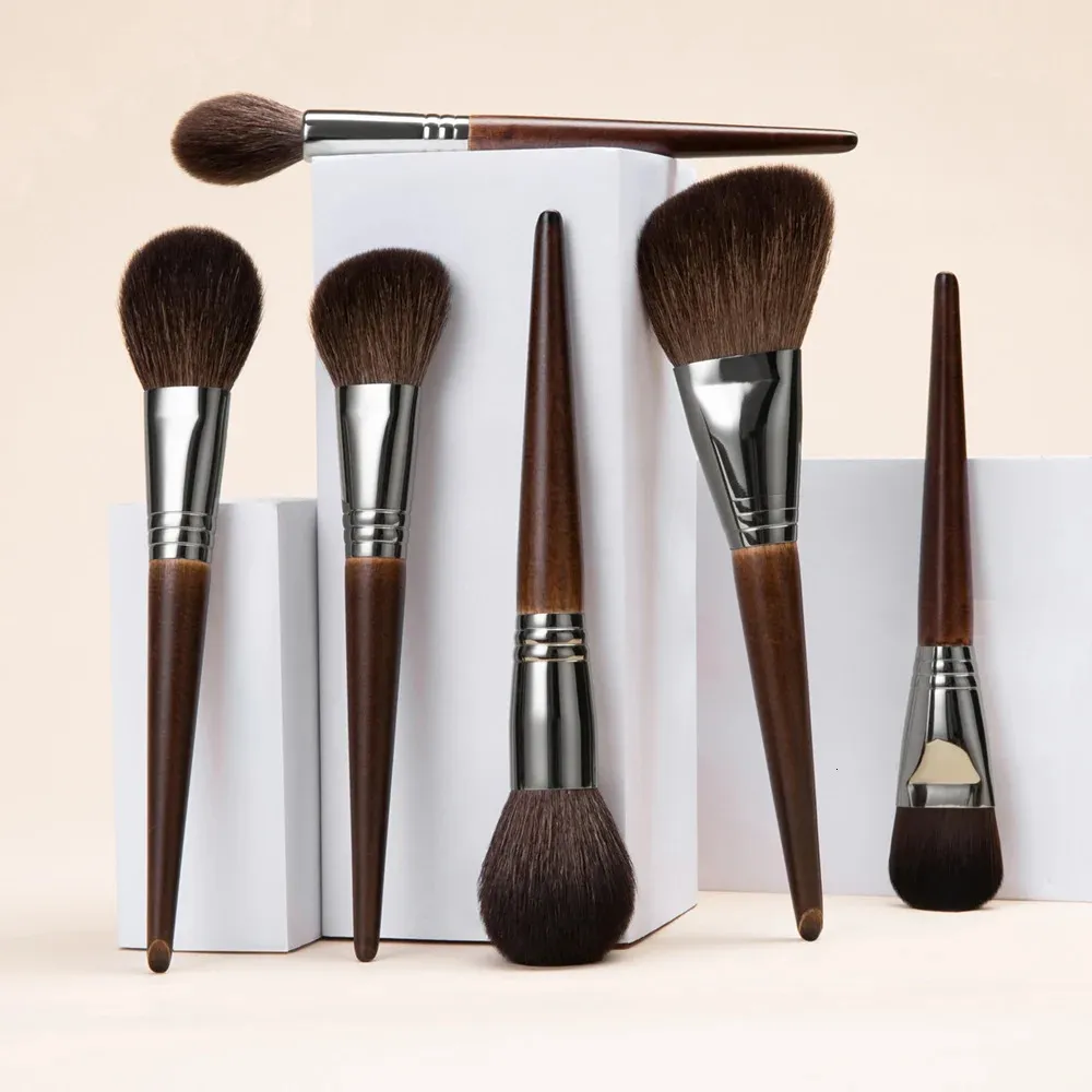 Natural Goat Hair Makeup Brushes Set Professional Kit