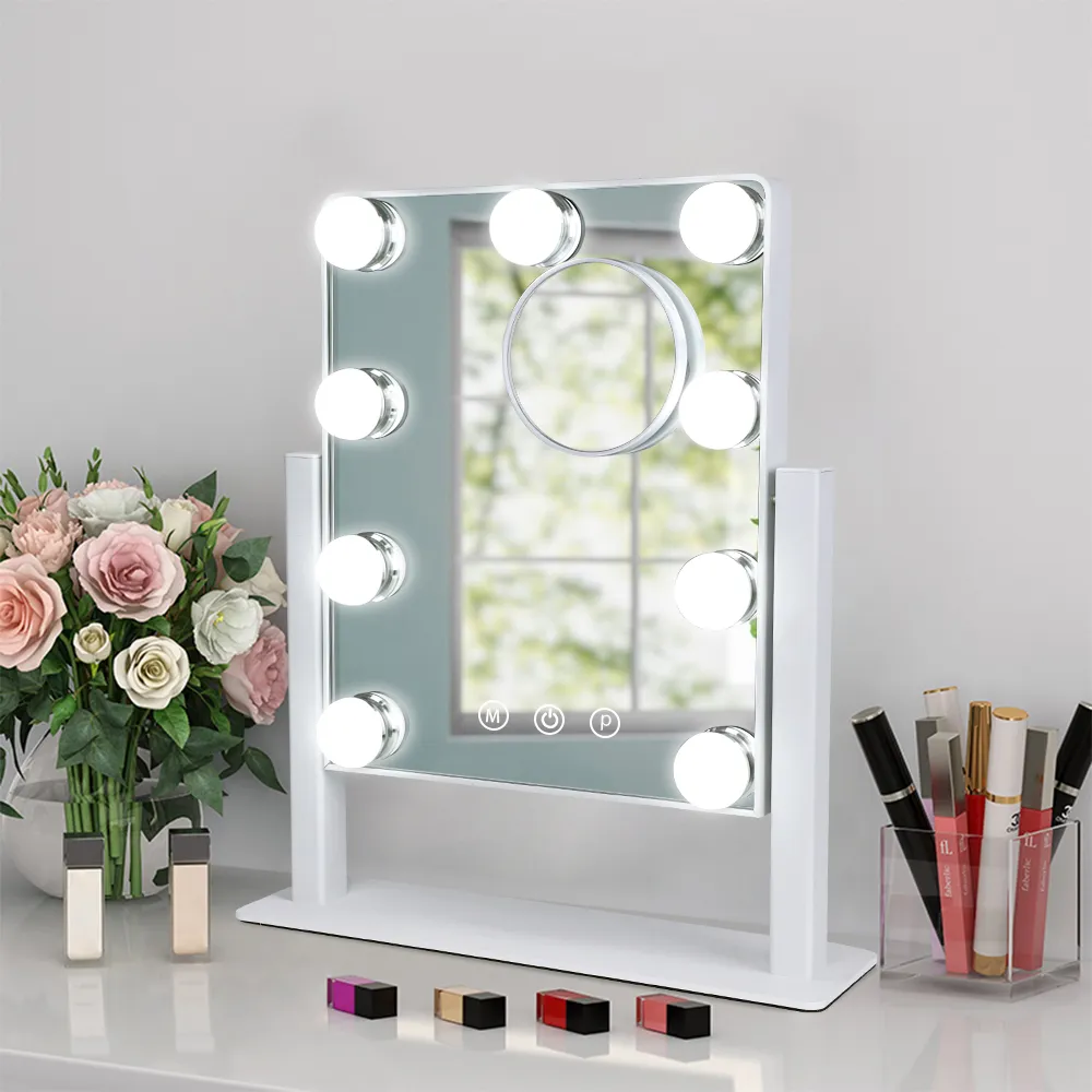 Depuley Makeup Mirror Vanity LED With Dimmable Light Bulbs Lighted Makeup Mirror With Smart Touch Cosmetic Beauty Mirror