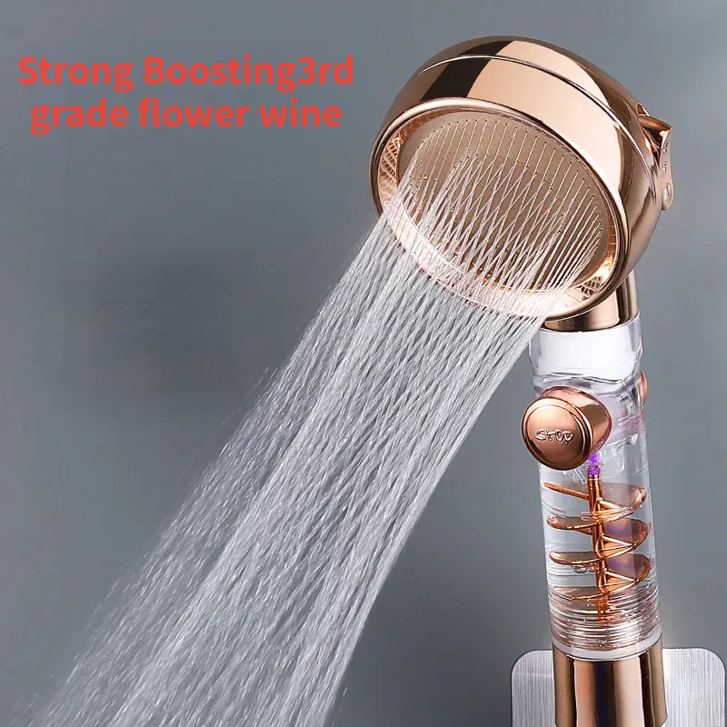 Turbocharged Shower Nozzle with Three Speeds, feat...