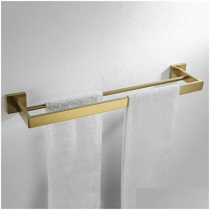 Gold Brushed Towel Racks and Bathroom Accessories ...