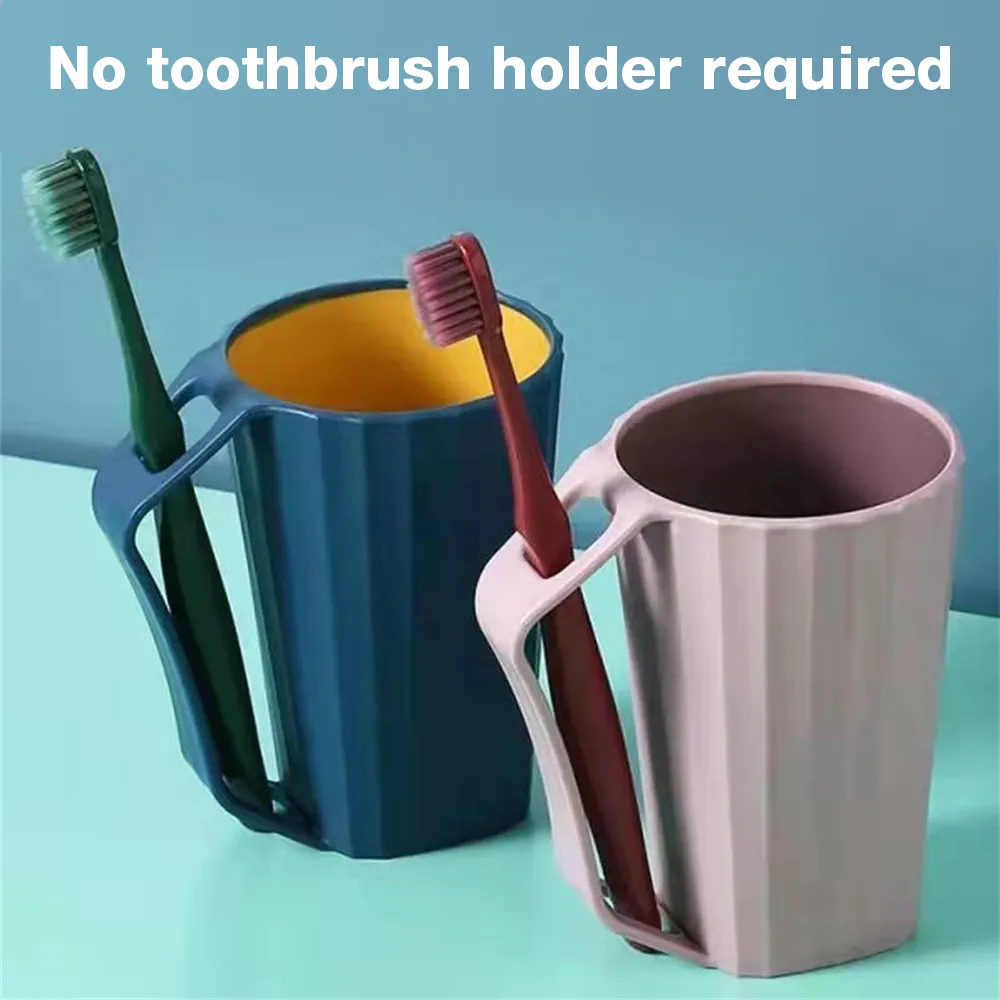 Portable Toothbrush Bottle and Mouthwash Cup, Feat...