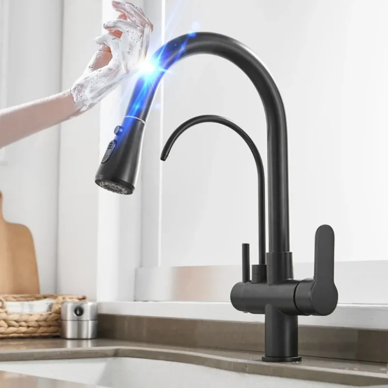 Touch Filter Kitchen Mixer Tap with Double Handle ...