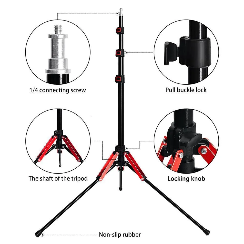 Flash Brackets Led Folding Light Stand Tripod For Studio Pographic Lighting