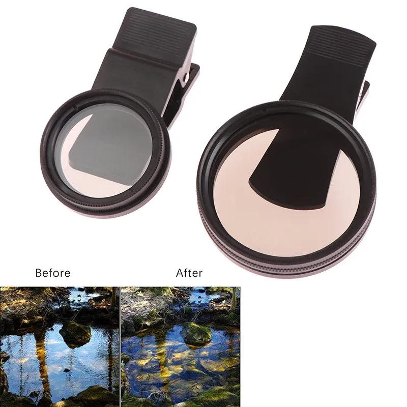 Universal With Clip Portable Professional Phone Polarizer Wide Angle Lens CPL Filter Circular Camera Black Accessories