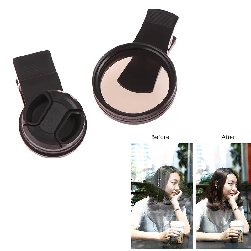 Universal With Clip Portable Professional Phone Polarizer Wide Angle Lens CPL Filter Circular Camera Black Accessories