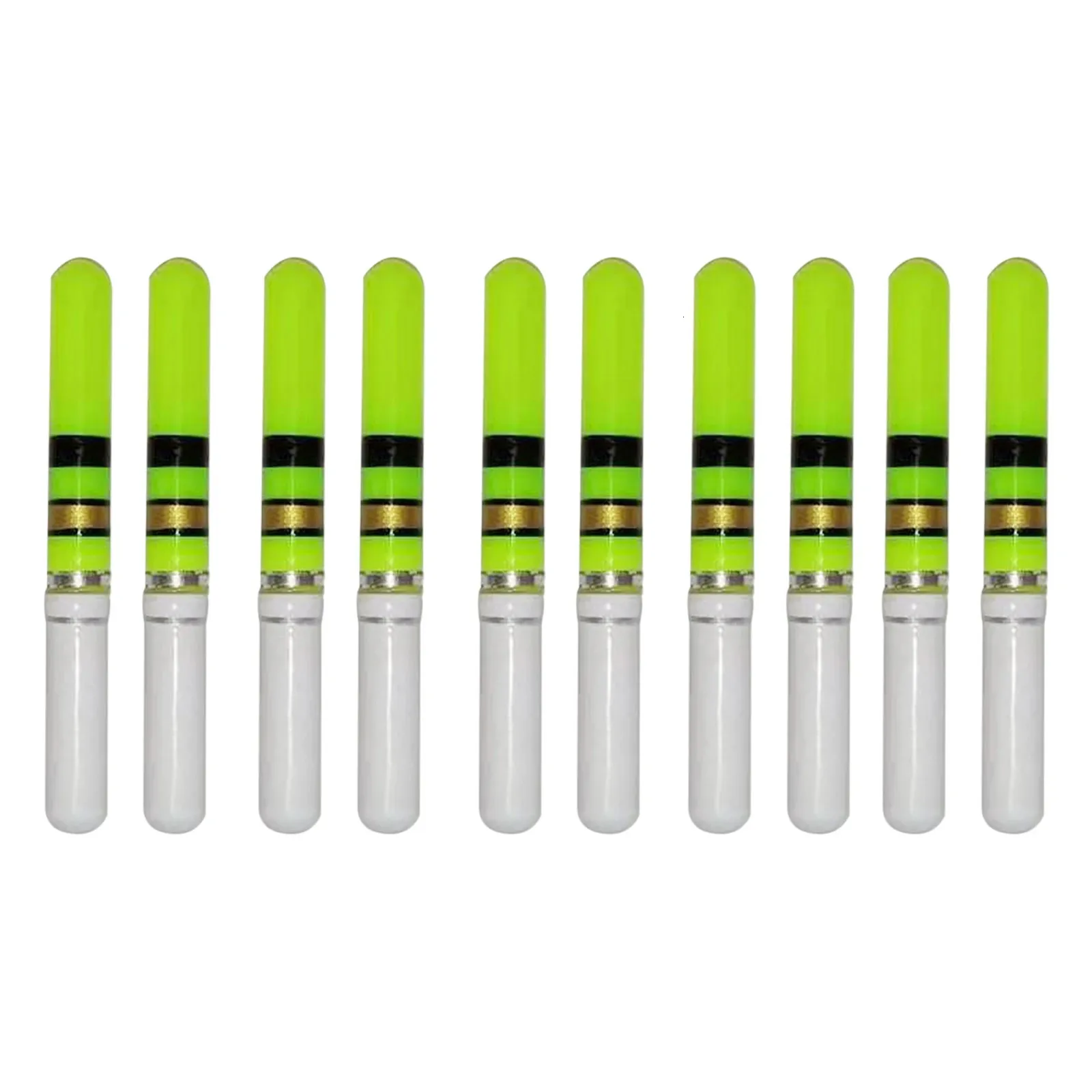 A Pack of 10pcs Outdoor Battery Operated Glowing Night Fishing Float Tail, a Sports Light Stick Acting as a Bright Visual Assistant and Luminous.