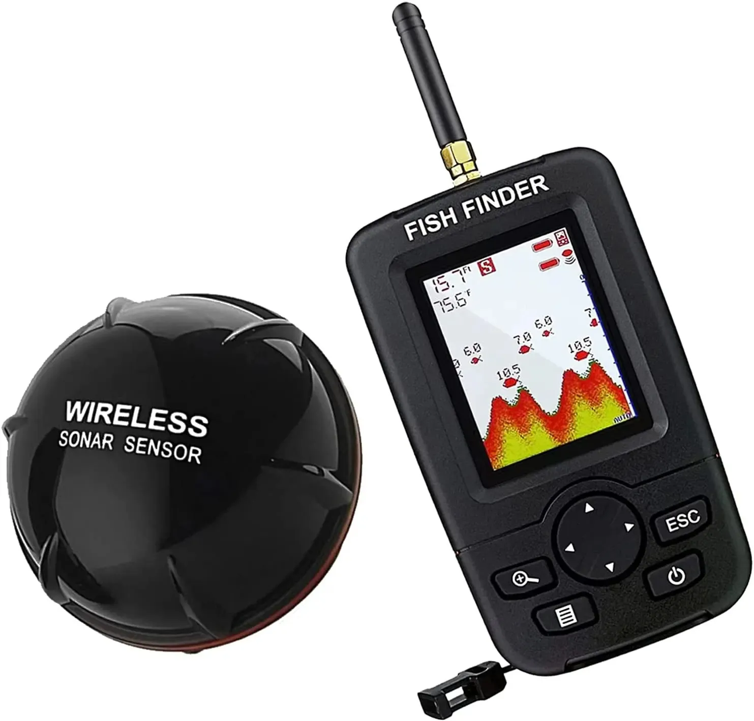 Wireless Sonar Fishing Alert Fish Finder Underwate...