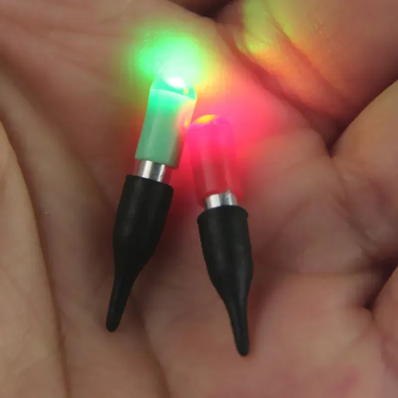 Set of Electronic Light Sticks with LED Green and Red Glow, for Night Fishing.