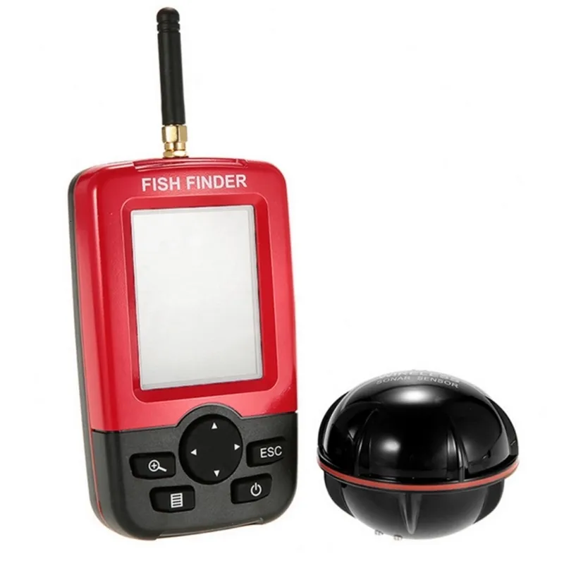 Smart Portable Depth Fish Finder with a 100M Wireless Sonar Sensor and Echo Sounder, an LCD Fishfinder for Lake and Sea Fishing.