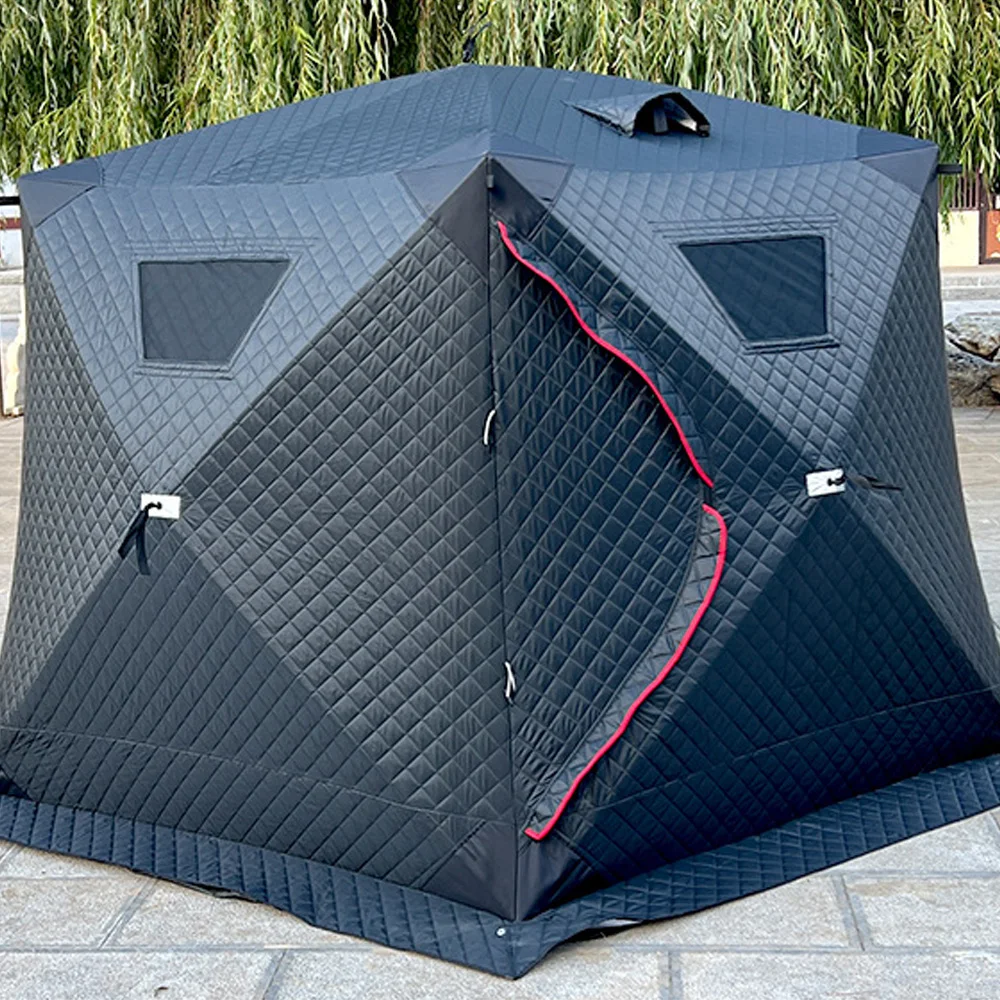 Insulated and Thickened Outdoor Camping Ice Fishing Tent, Quick to Set Up, Designed for 5 - 8 People for Winter Fishing.