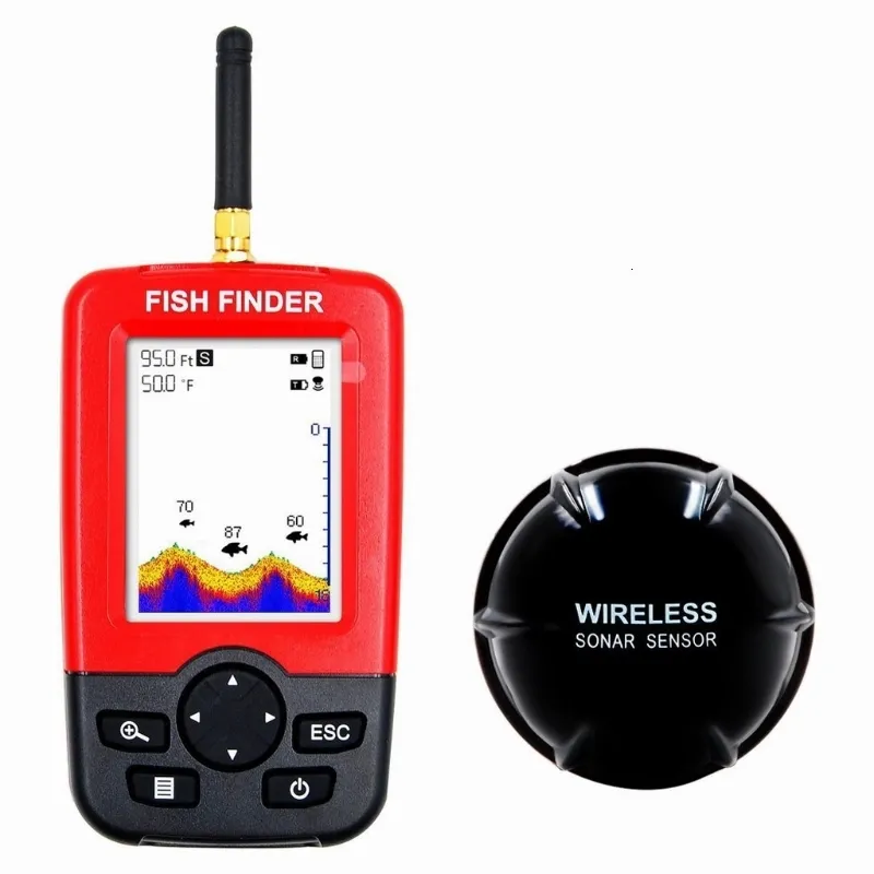 Fish Finder Smart Portable Depth Fish Finder with 100M Wireless Sonar Sensor Echo Sounder LCD Fishfinder Lake Sea Fishing