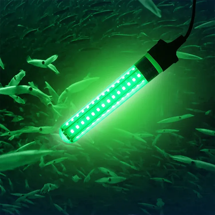 Underwater Night Fishing Light for Fish Finder, with a Power of 5v or 12v and 65w, a Waterproof Corded Lamp for Spearfishing and Ice Fishing that can Attract Fish within 5m.