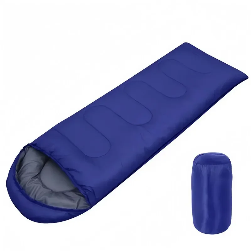 Lightweight 4-Season Outdoor Cotton Sleeping Bag with a Warm Envelope Design, Great for Backpacking.