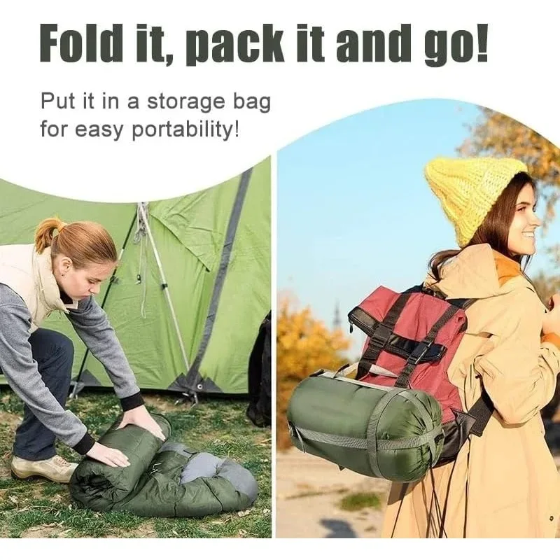 Ultralight and Portable Sleeping Bag with a Warm Envelope, a Hiking Supply for Backpacking, Outdoor Travel and Camping.