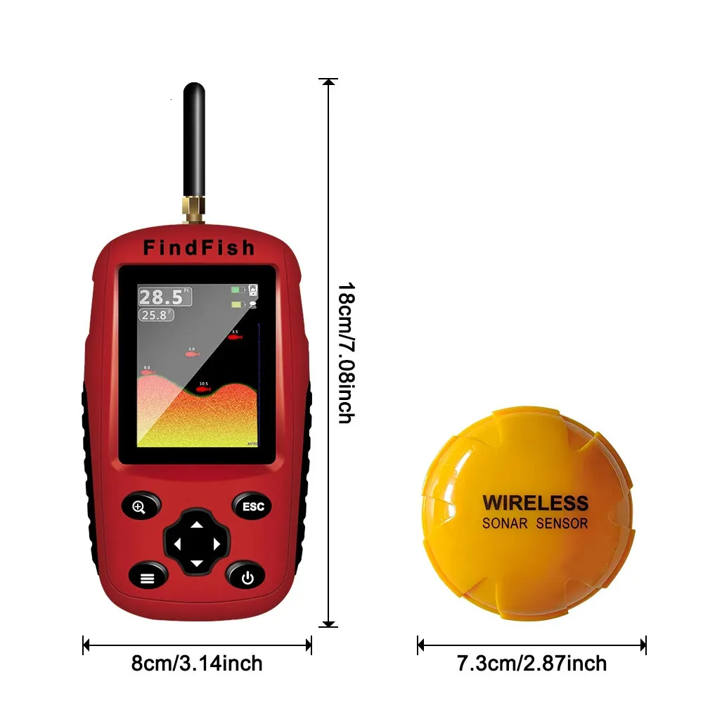 Sonar Fish Finder with a 36M Detection Range and Fishing Echo Sounder, a Portable Fishing Detector for Fishing.