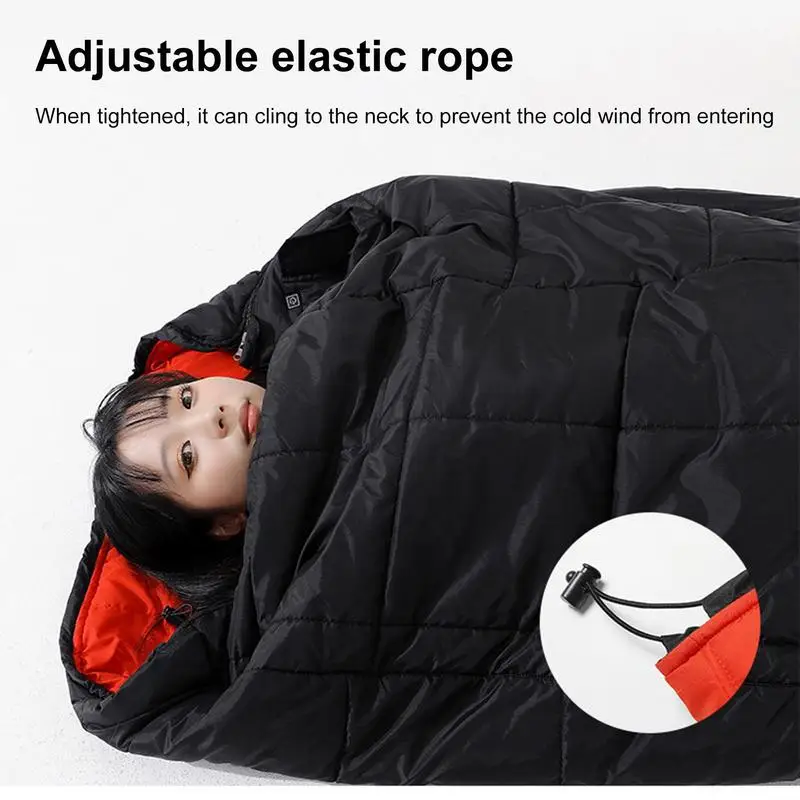 USB Heated Sleeping Bag, a Winter Warm Heated Blanket Pad for Use in Outdoor Travel, Camping and Backpacking.