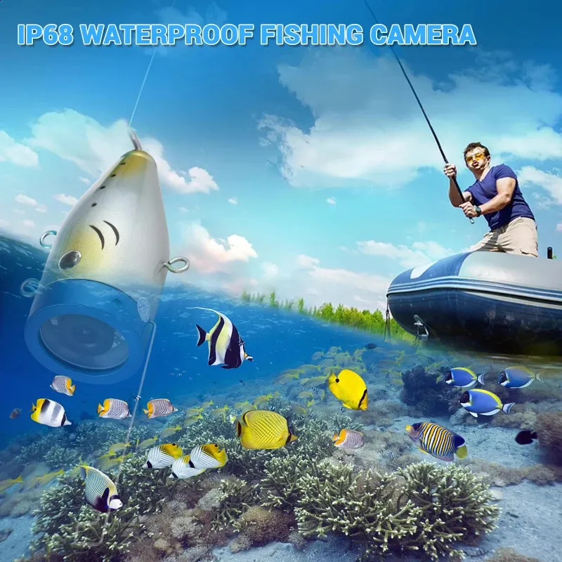 Underwater Fishing Camera with 12 IR LED Lights, Waterproof and with Cables of 15M/30M/50M for Use with a Fish Finder.