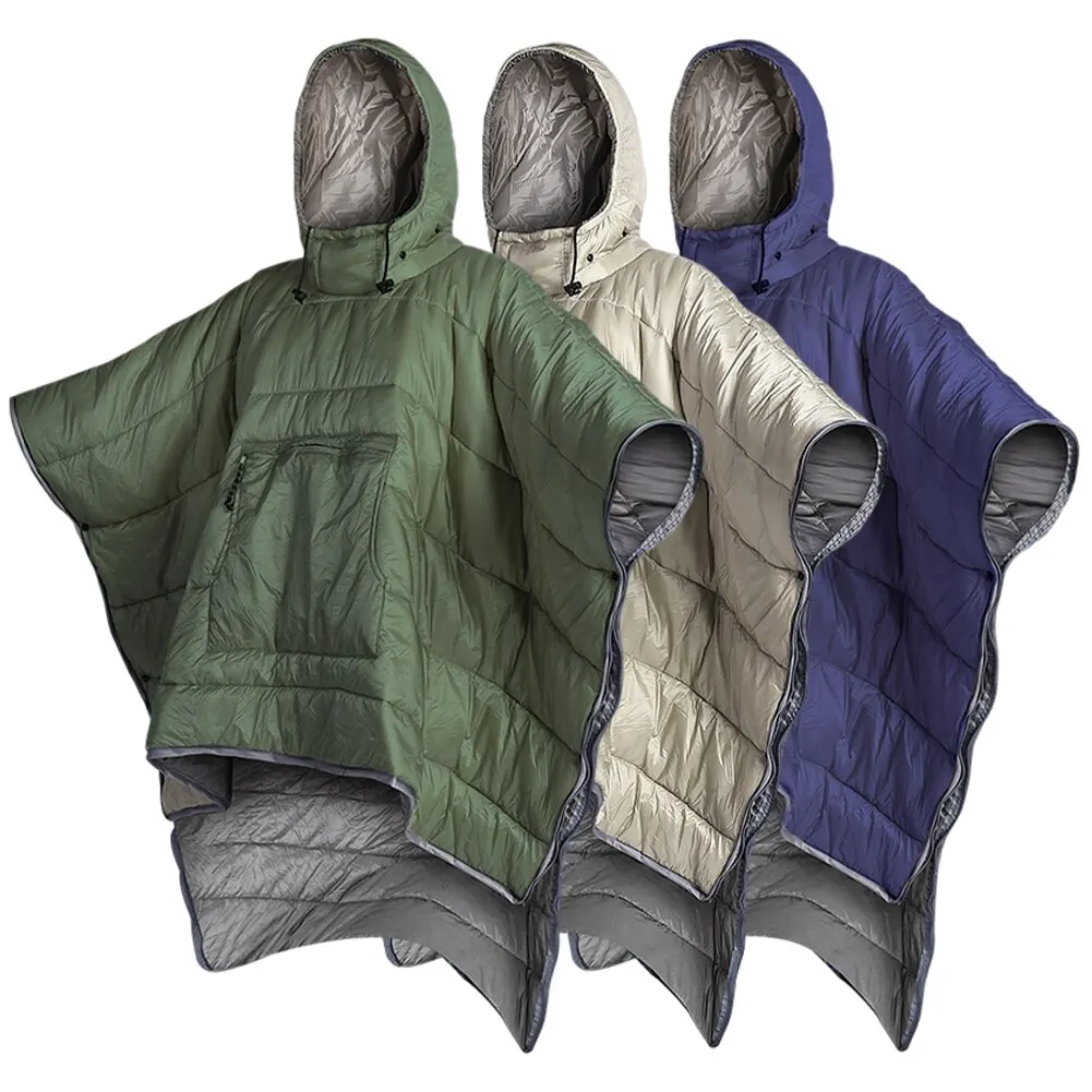 Cloak-Style Lazy Sleeping Bag, Unisex, Waterproof, Portable, Ideal for Outdoor Camping and as a Winter Travel Cloak.