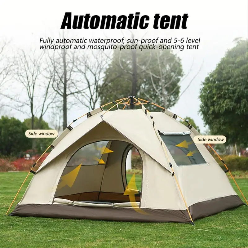 Automatic 4-Seasons Waterproof Family Camping Tent...