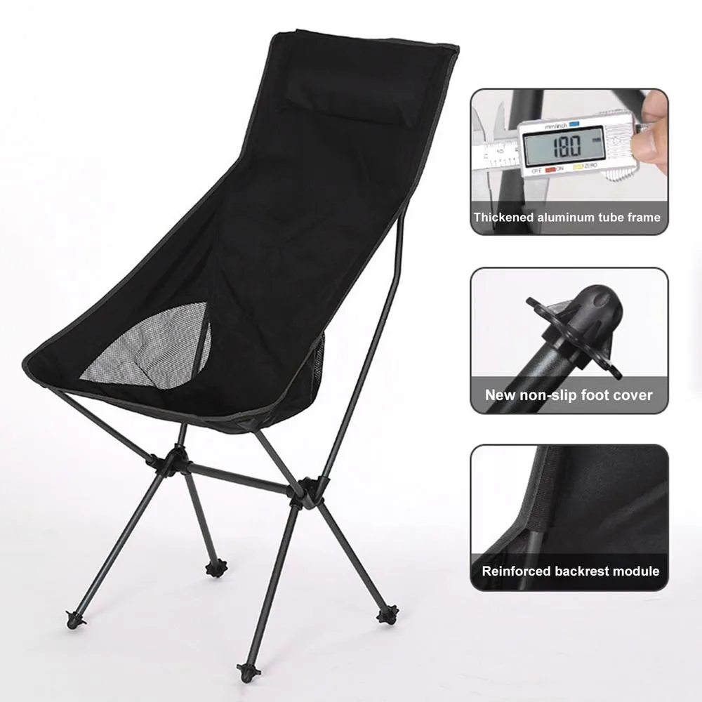 Oxford Car Seat Covers and Portable Folding Chair, Suitable for Outdoor Camping, Travel, Fishing, BBQ and Home Use