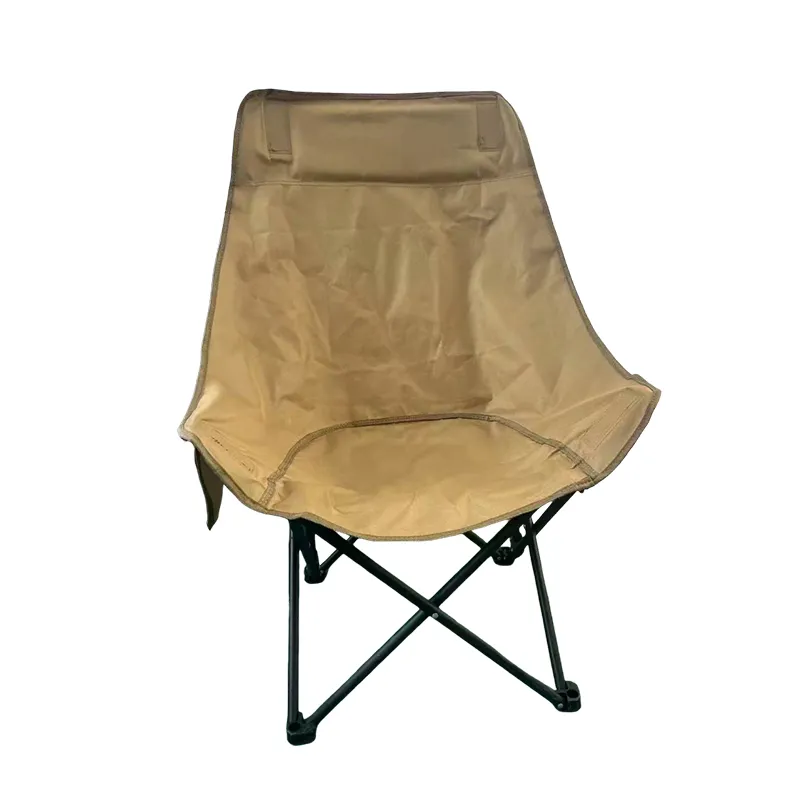 Canvas Stool Folding Chair Outdoor Picnic Camping Folding Chair Leisure Moon Chair High Back Folding Lounge Chair