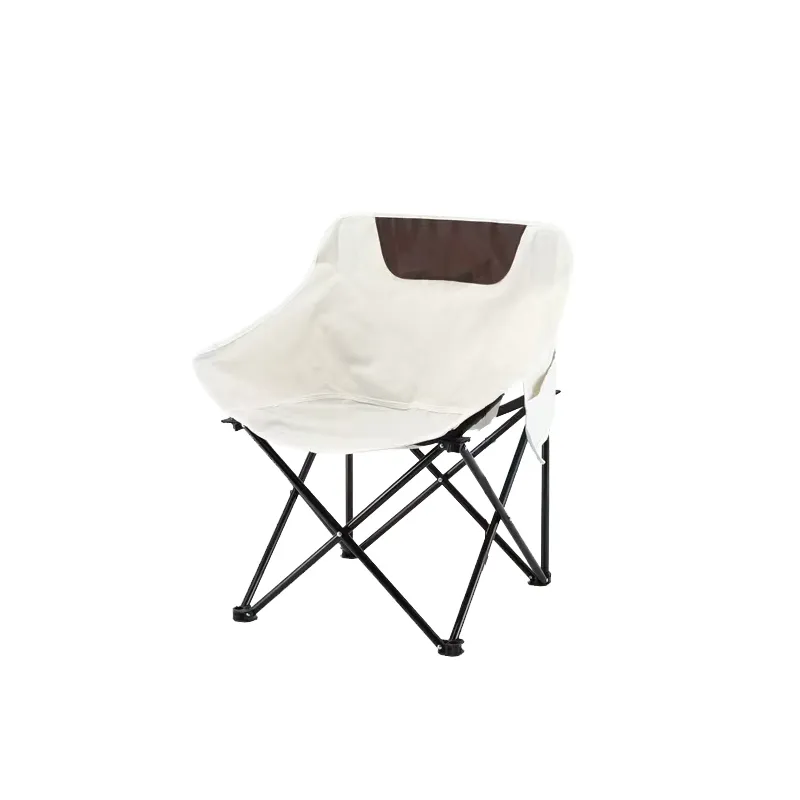 Low Backrest Moon Chair, an Outdoor Picnic and Camping Folding Chair that Can Also Be Used as a Fishing Bench.