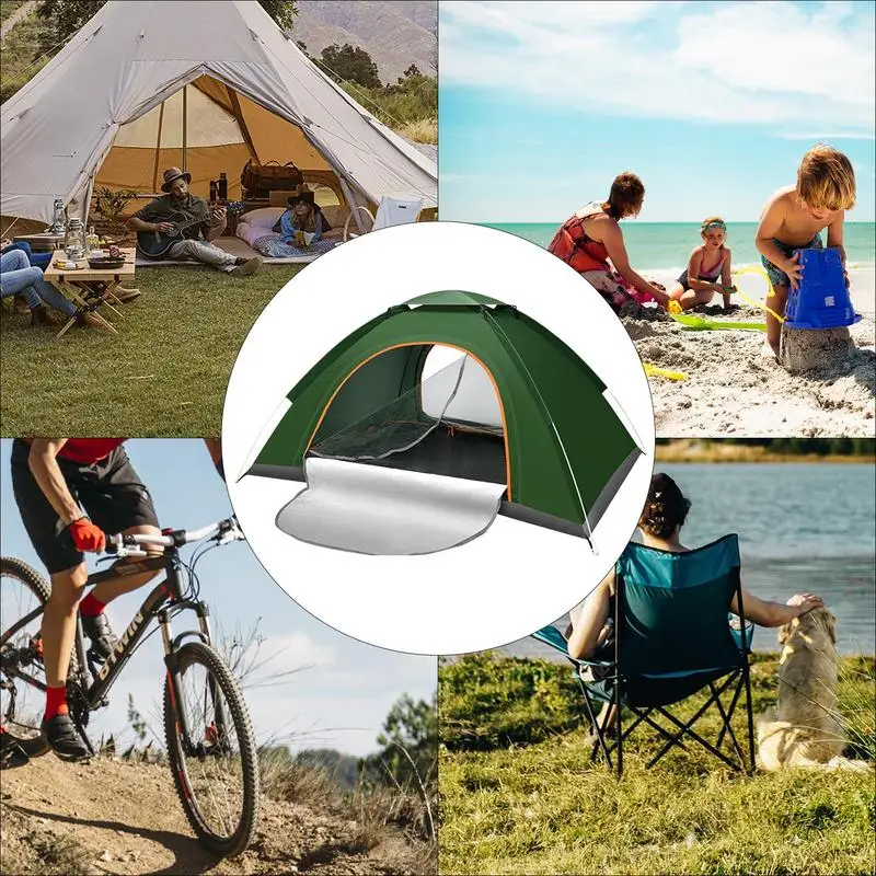 Camping Outdoor Pop Up Tent Automatic Pop Up Camping Tent Windproof 2-3 People Automatic Camping Tent for Camping Adventures