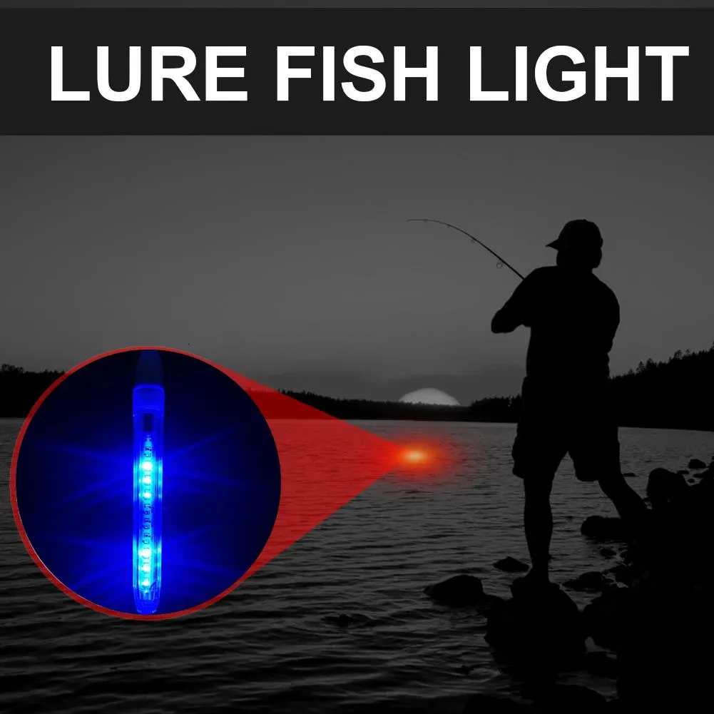 Mini Fishing Lure Light, an LED Night Float Lightstick for Gathering Bait and with a Luminous Effect.