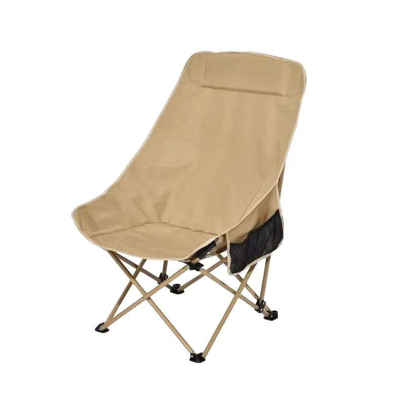 Canvas Stool Folding Chair Outdoor Picnic Camping Folding Chair Leisure Moon Chair High Back Folding Lounge Chair