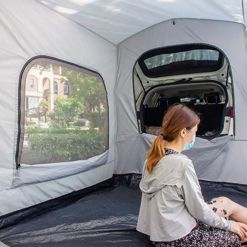 Camping Car Tent for 4 - 6 People, Which is Also Known as SUV Tailgate Tent, Car Tailgate Shade Awning or Vehicle Tailgate Awning with UV Protection.