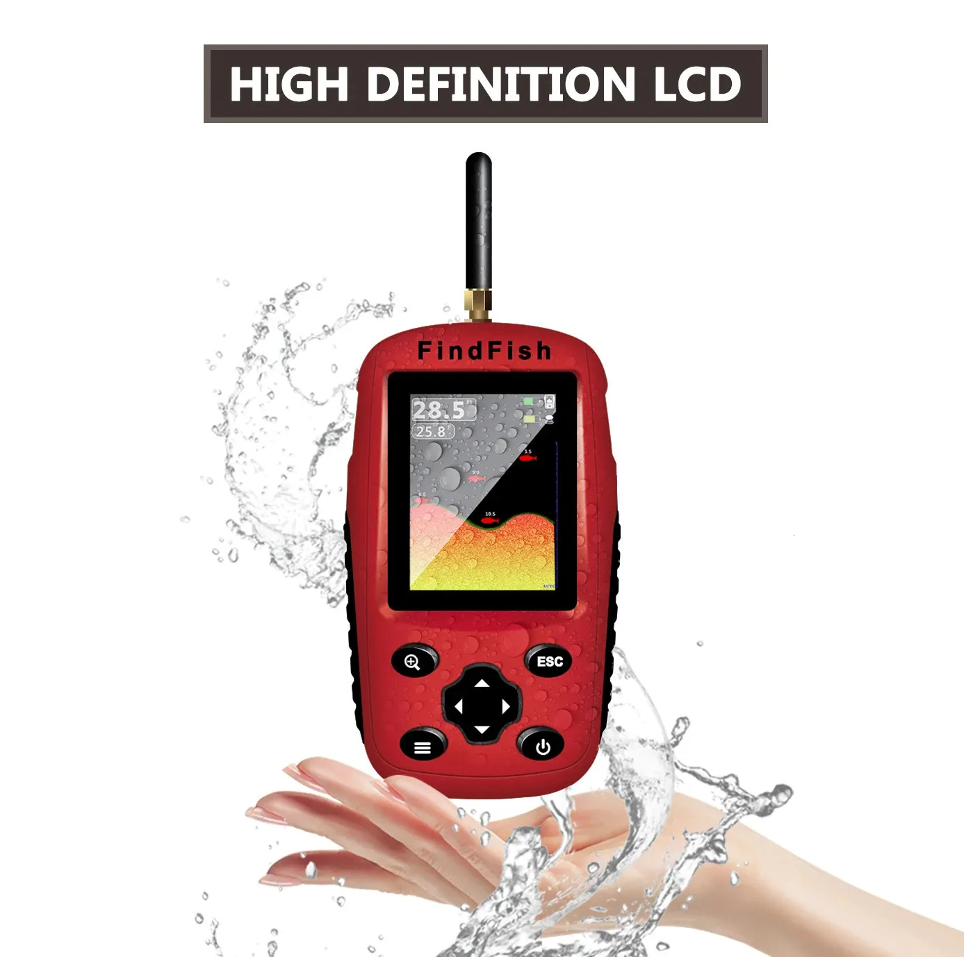 Sonar Fish Finder with a 36M Detection Range and F...