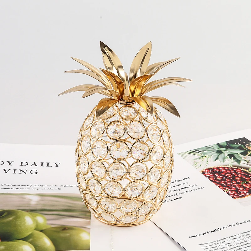 Glittering Crystal Apple: Rhinestone Pineapple Min...