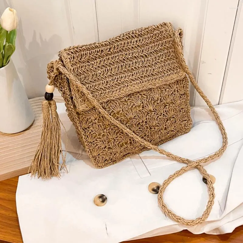 Summer Beach Bag: Handwoven with Tassels, Ideal for Casual Outings