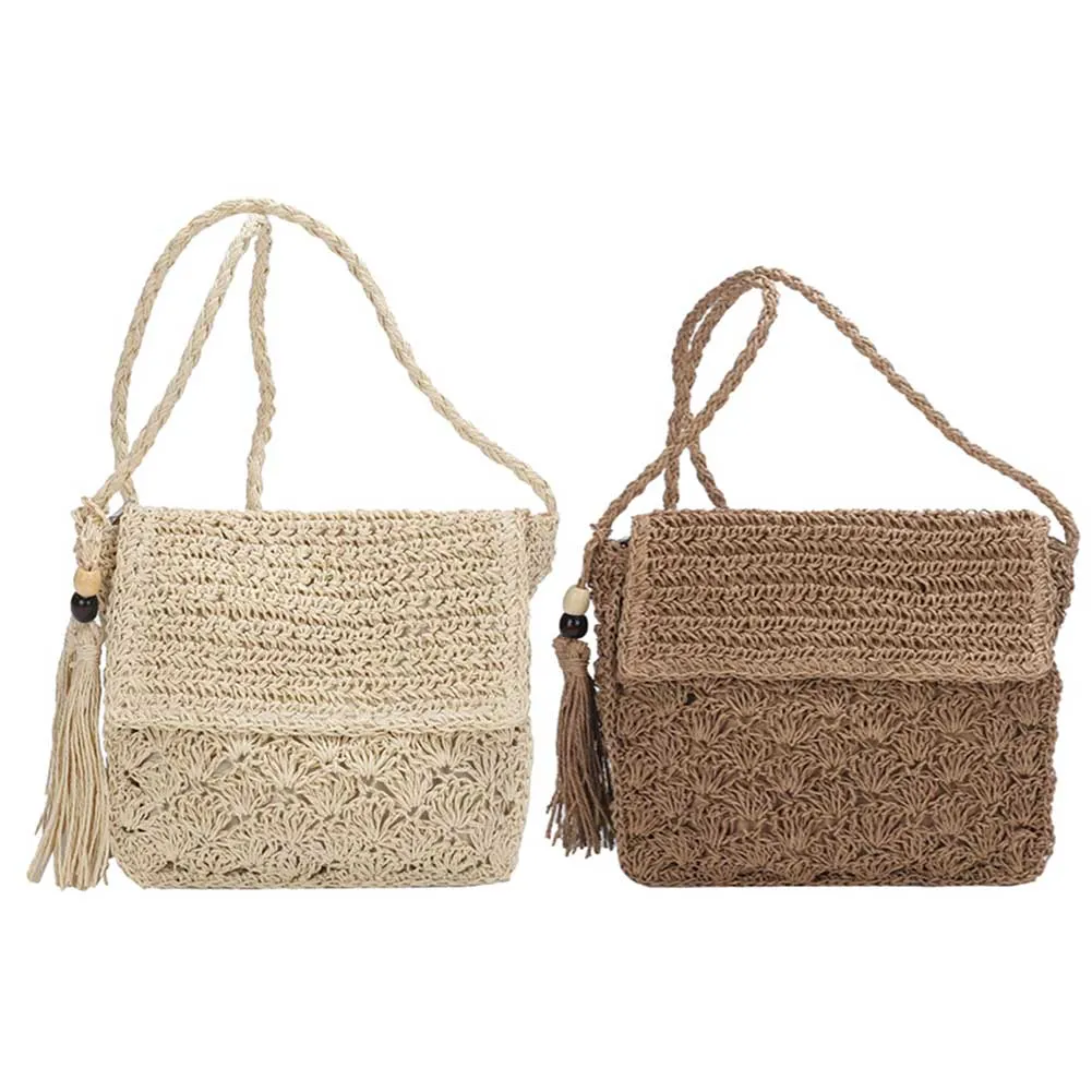 Summer Beach Bag: Handwoven with Tassels, Ideal for Casual Outings